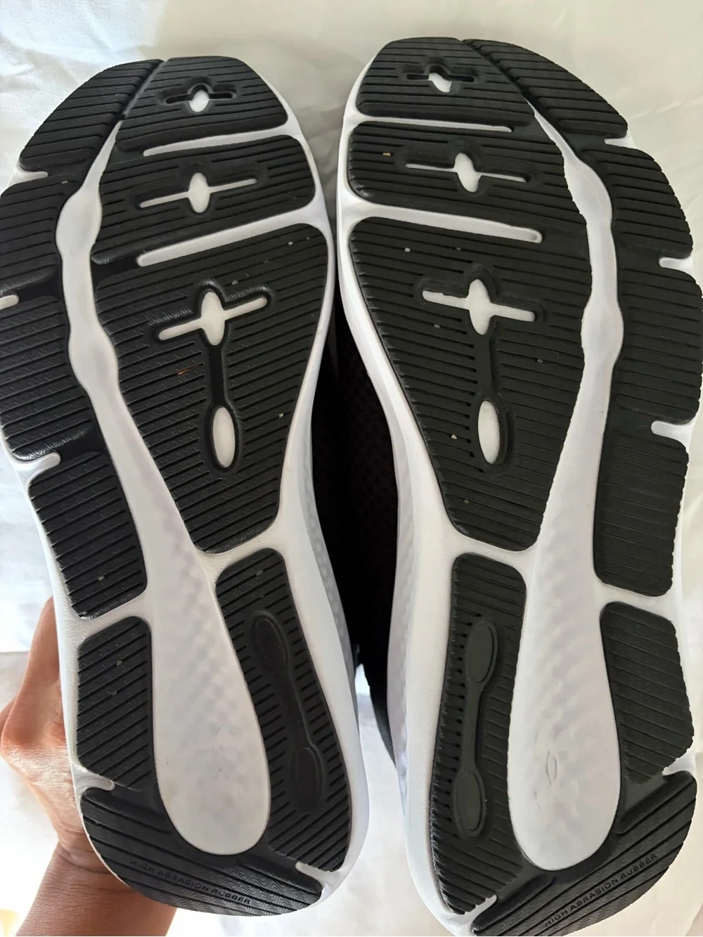 Under Armour Black & White Mens Lightweight Running Sneakers